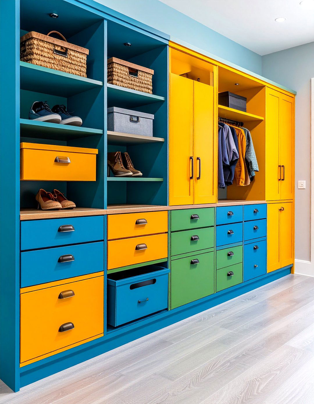 Mudroom Bench with Pull Out Shoe Drawers - 25 Mudroom Bench Ideas
