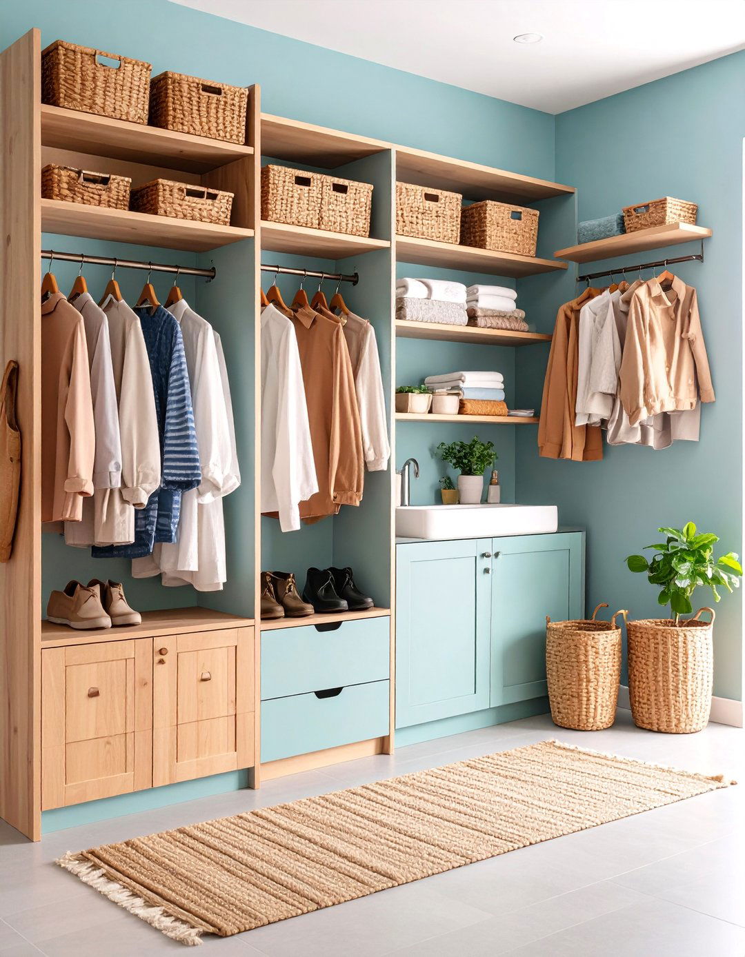 Mudroom Laundry Room with Seasonal Storage Solutions - 25 Mudroom Laundry Room Ideas