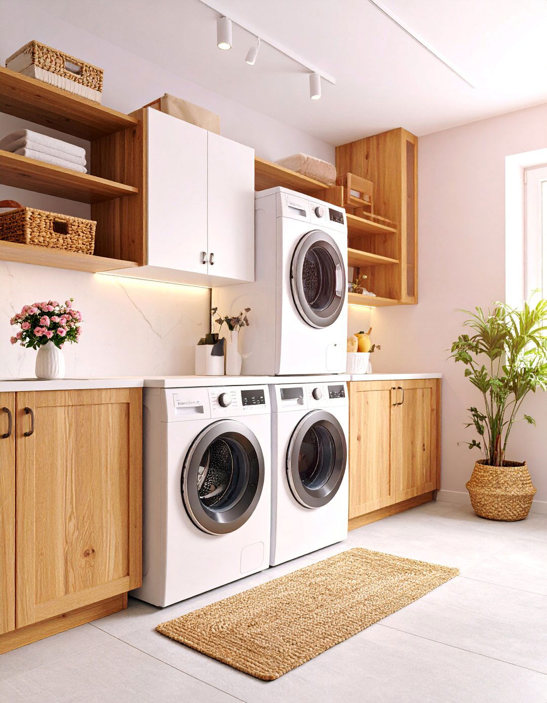 Mudroom Laundry Room with Smart Technology Integration - 25 Mudroom Laundry Room Ideas