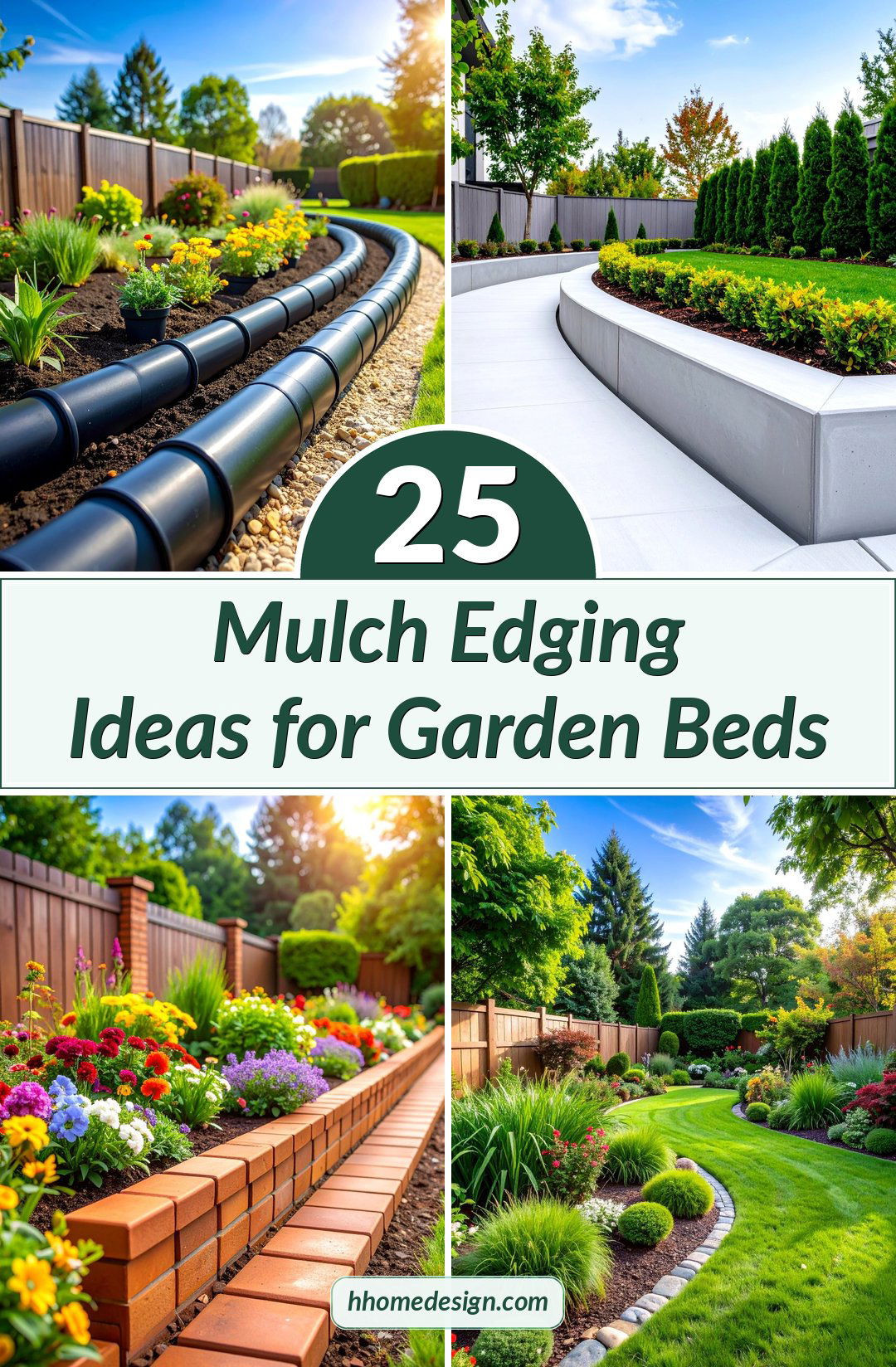 25 Mulch Edging Ideas for Garden Beds