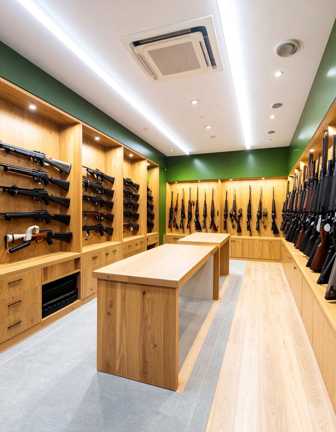 Multi Caliber Sporting Gun Room with Activity Zones - 25 Gun Room Ideas