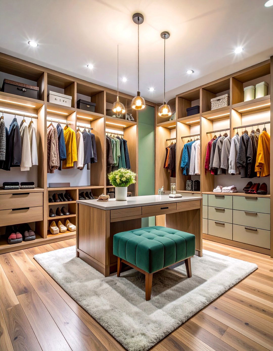 Multi Function Vanity Closet Island - 25 Closet Island Ideas