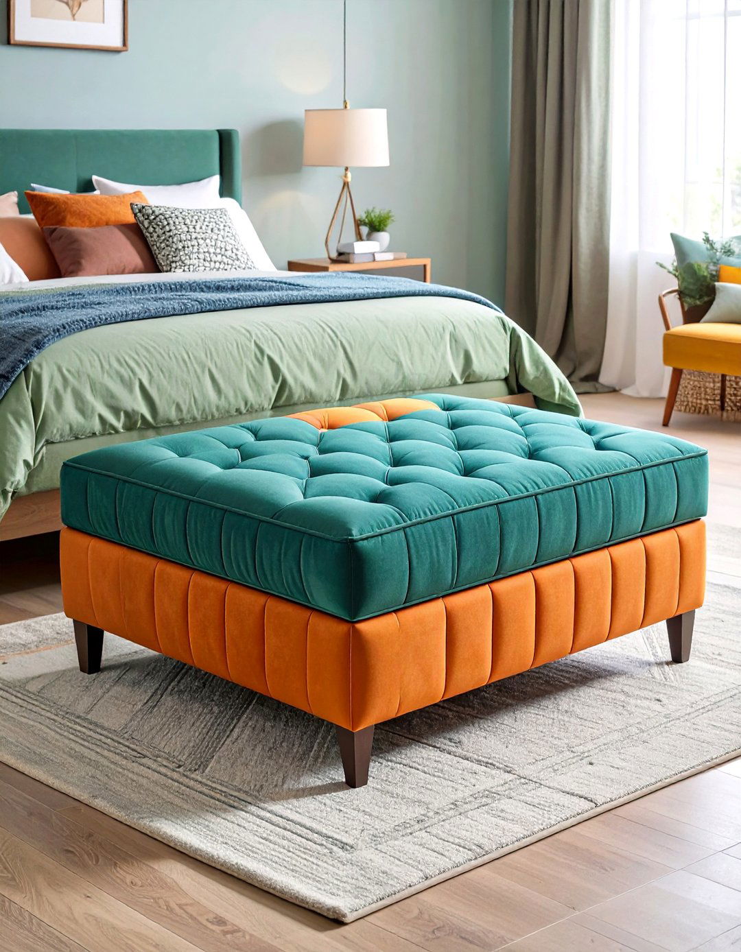 Multi Functional Storage Ottoman with Hidden Compartments - 25 small bedroom storage ideas