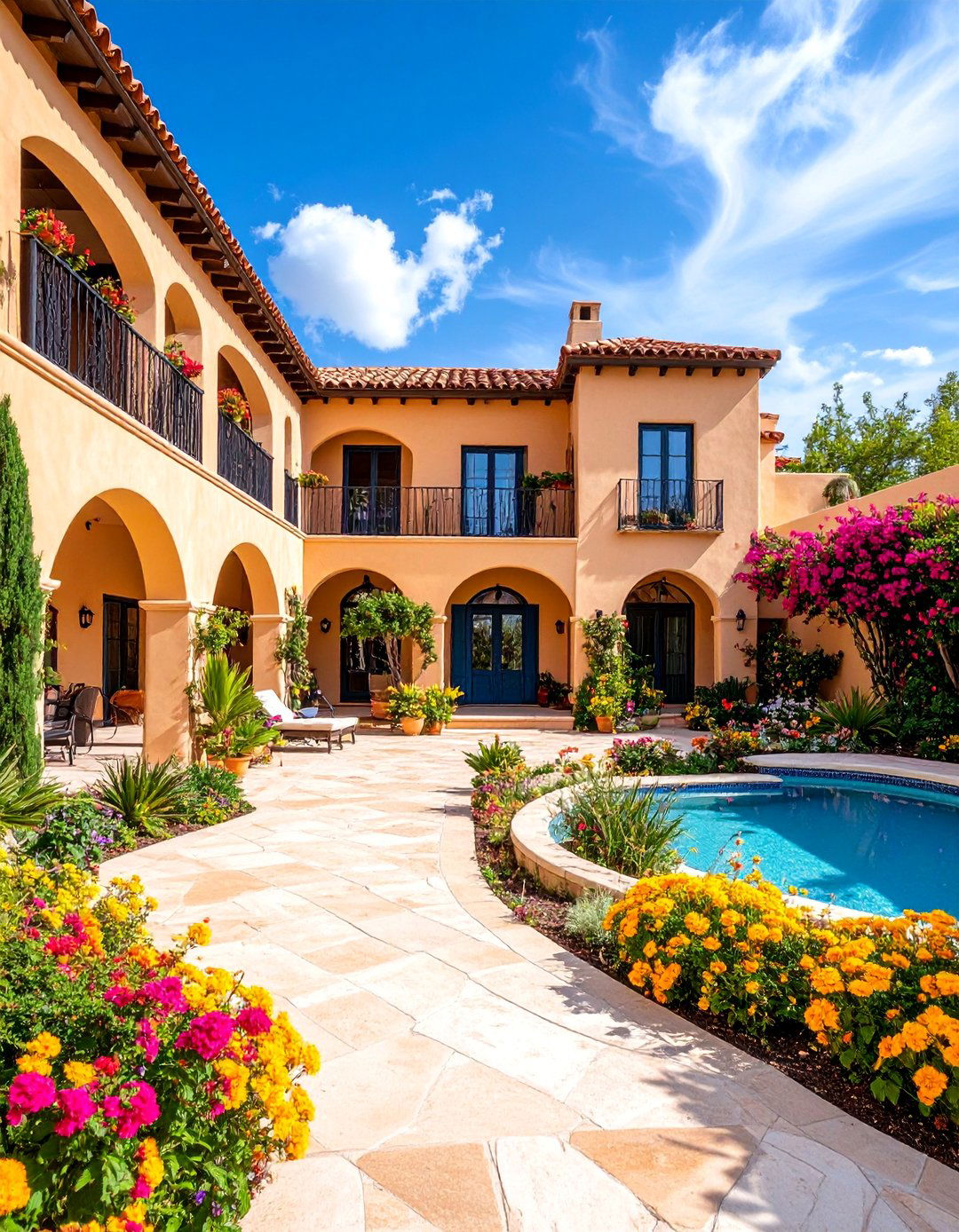 Multi Generational Spanish Colonial with Separate Living Areas - 25 spanish colonial revival architecture