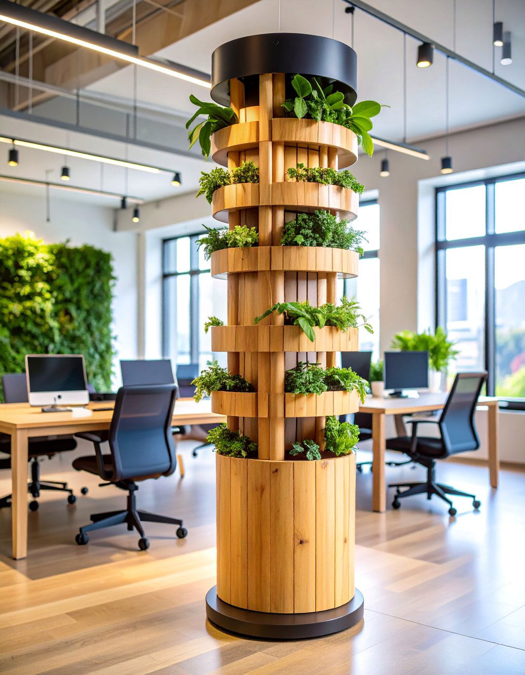 Multi Level Bamboo Charging Tower with Sustainable Materials - 25 charging station ideas