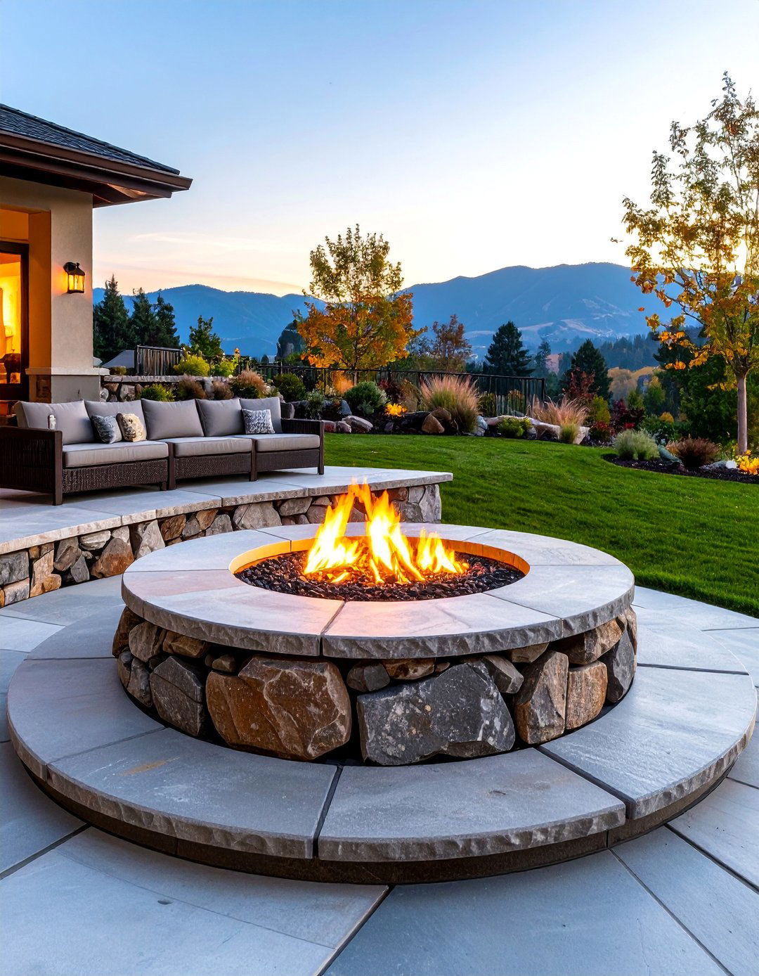 Multi Level Boulder Fire Pit Design - 25 Boulder Fire Pit Ideas