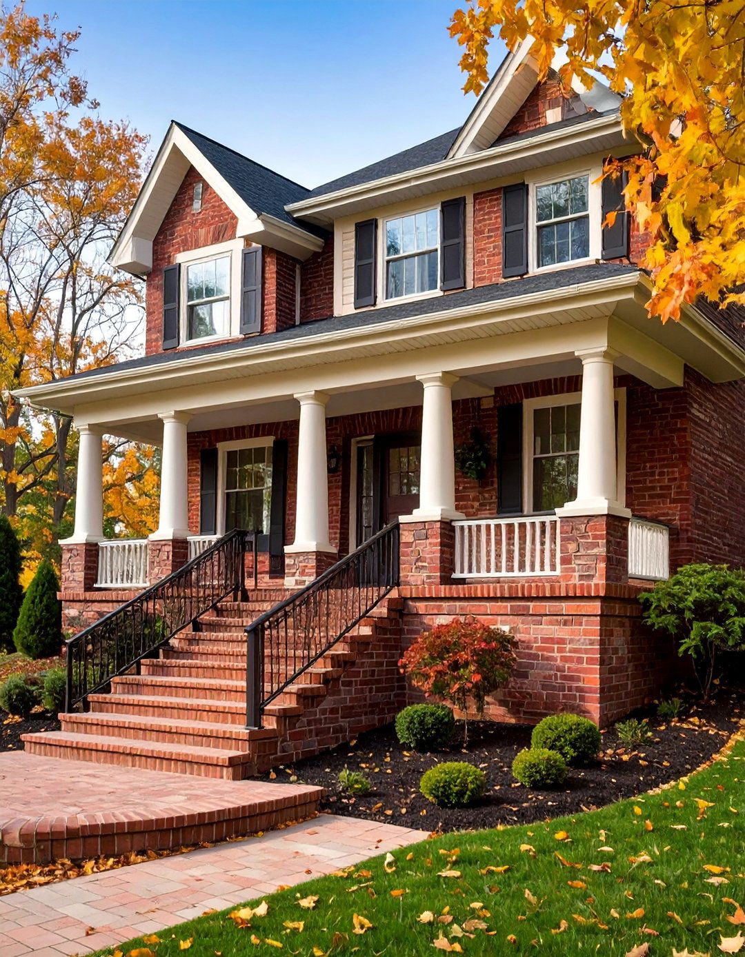 Multi Level Brick Porch - 25 Brick Porch Ideas