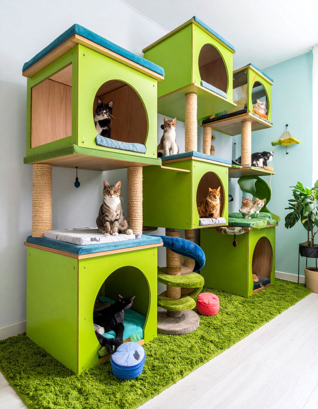Multi Level Cat Condo Complex - 25 Cat Room Ideas