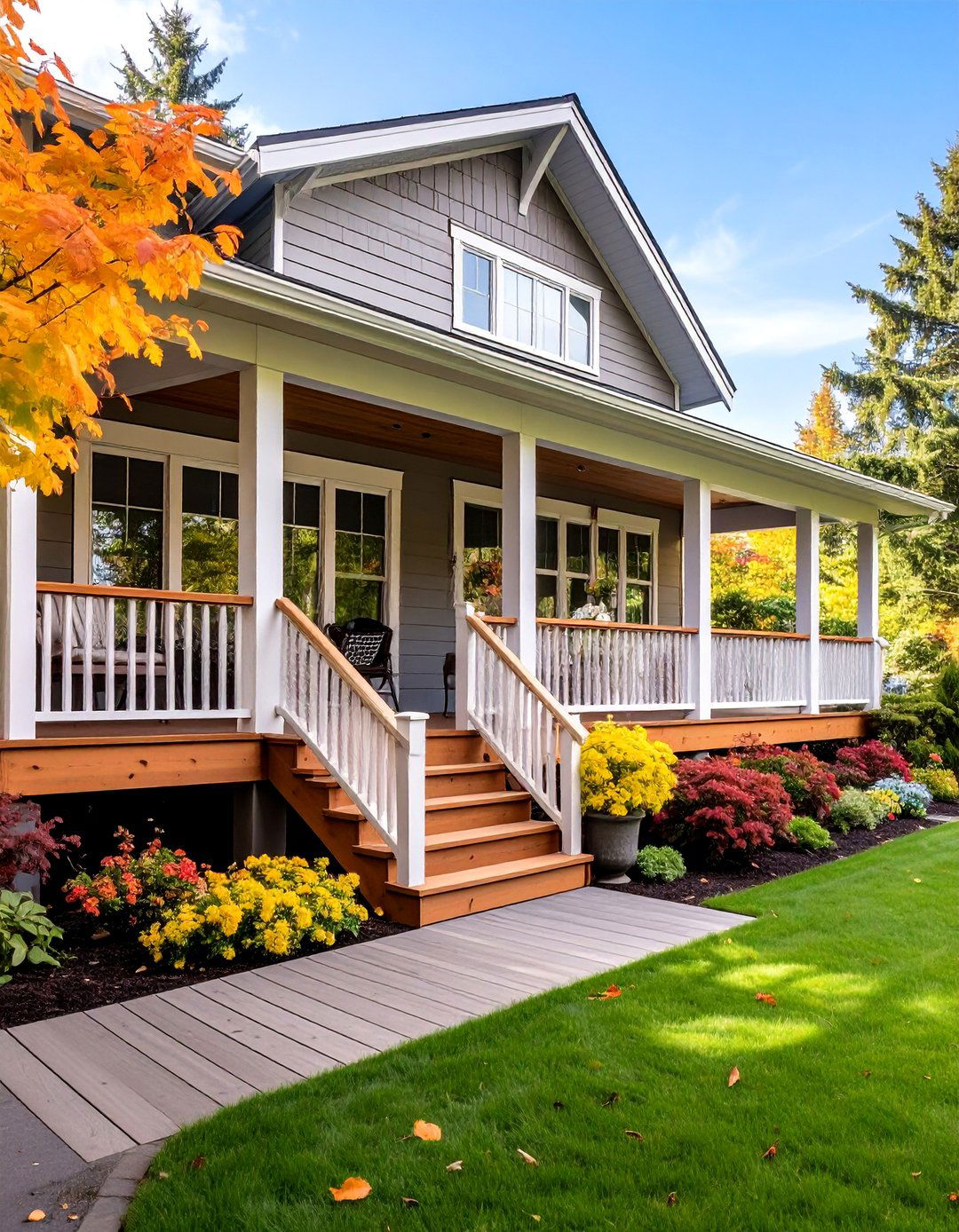 Multi Level Deck Integration Porch - 25 Southern Front Porch Ideas
