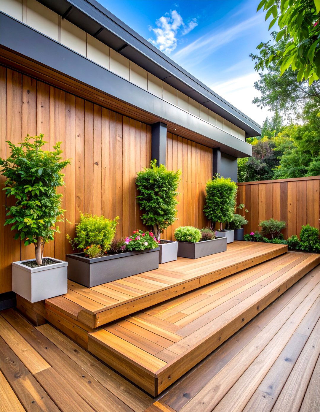 Multi Level Deck Privacy Integration - 25 Backyard Privacy Ideas