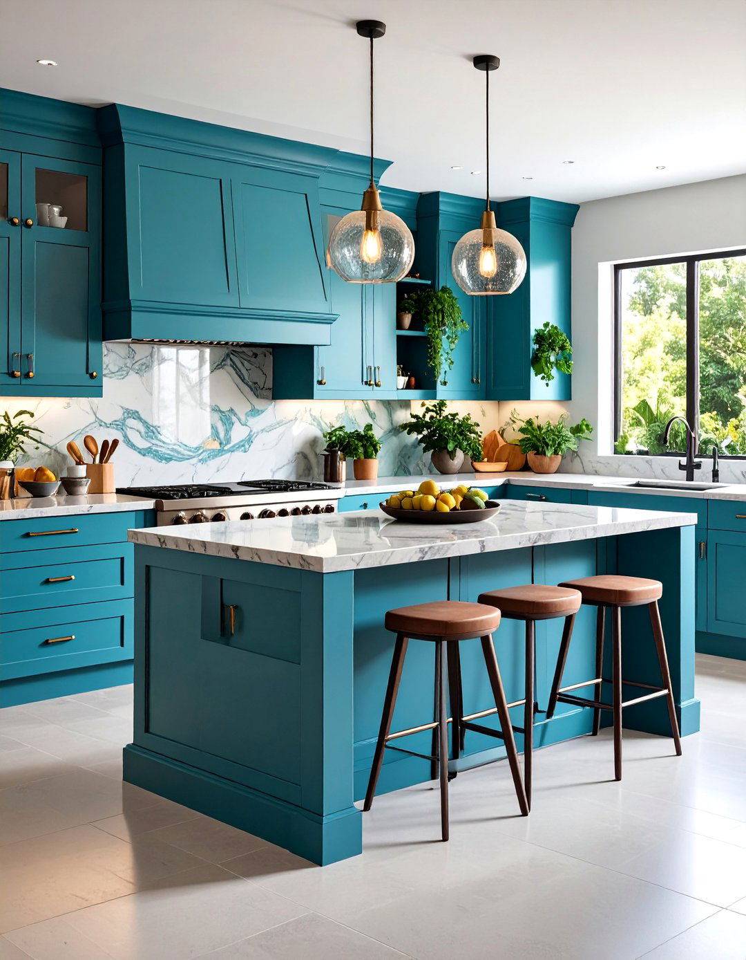Multi Level Granite Island with Storage - 25 Granite Kitchen Countertop Ideas