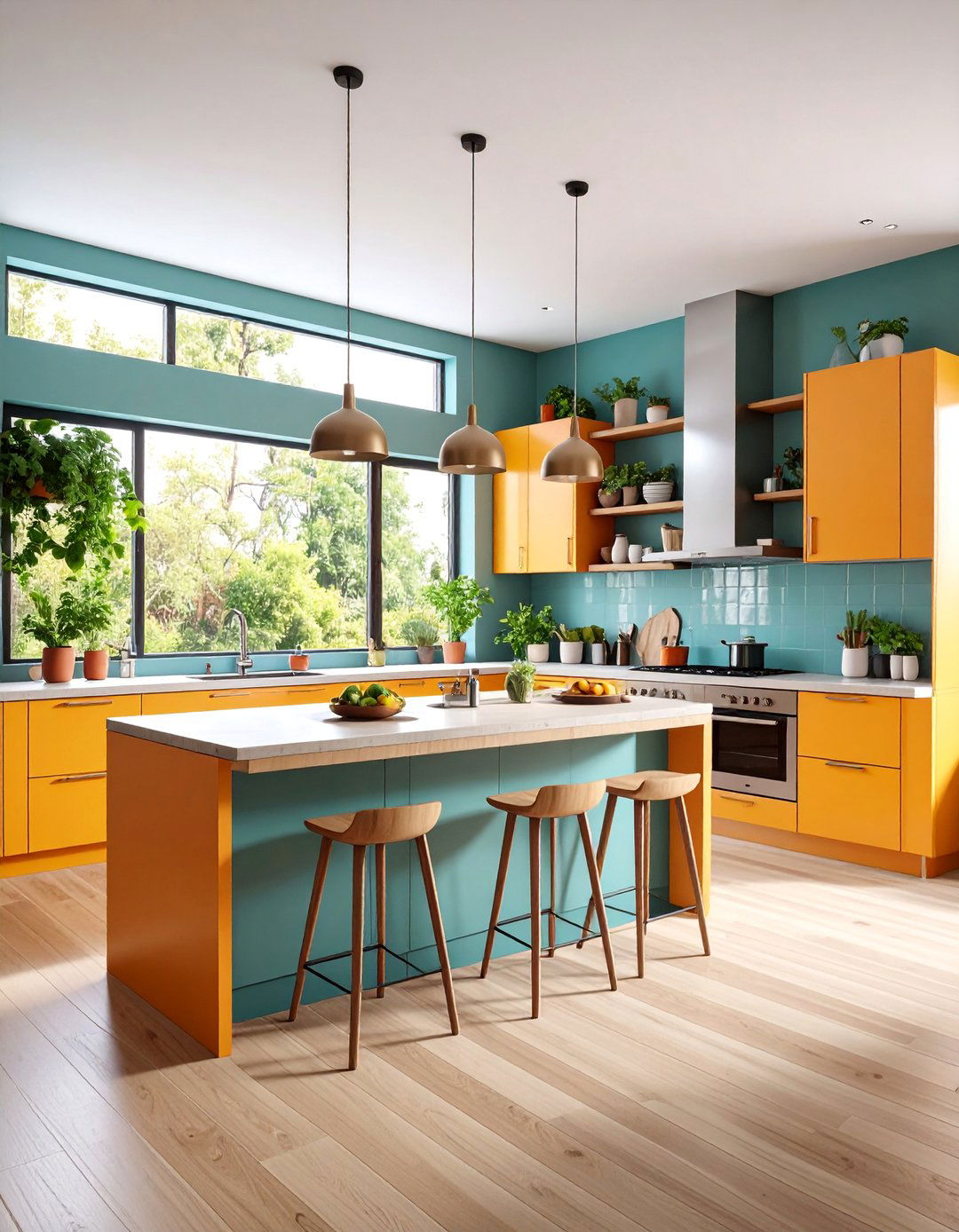 Multi Level Kitchen with Raised Counter - 25 Townhouse Kitchen Ideas