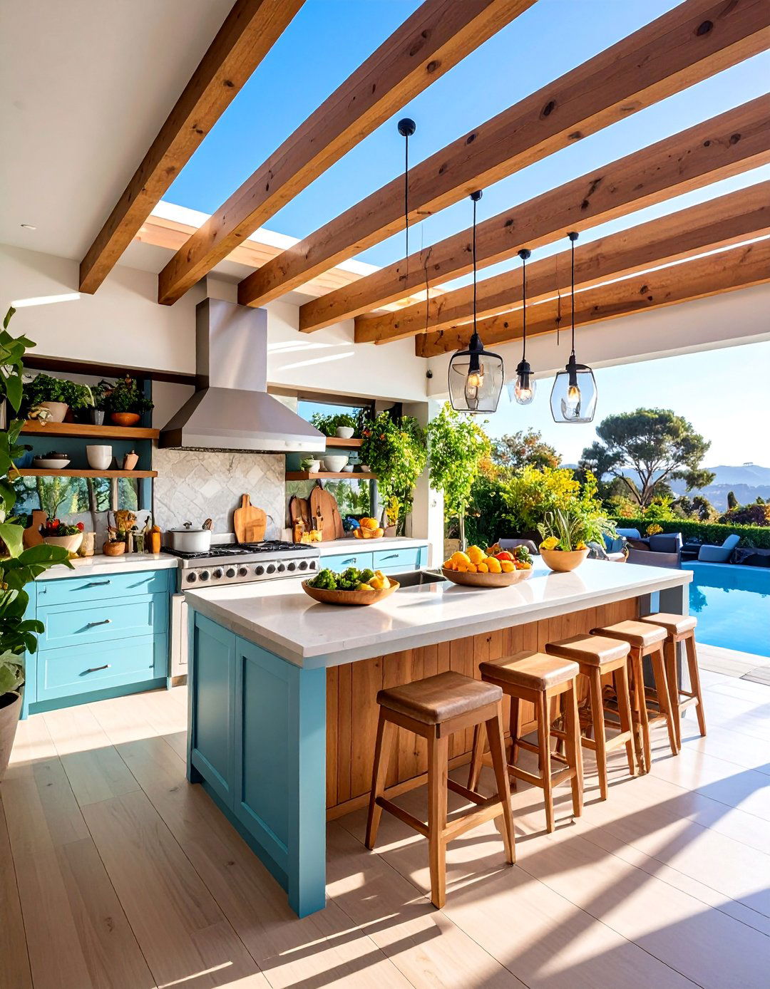 Multi Level Pergola Kitchen Structure - 25 Small Outdoor Kitchen Ideas