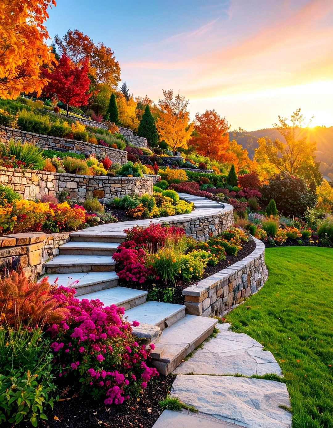 Multi Level Retaining Wall Garden Terraces - 25 Hardscape Ideas