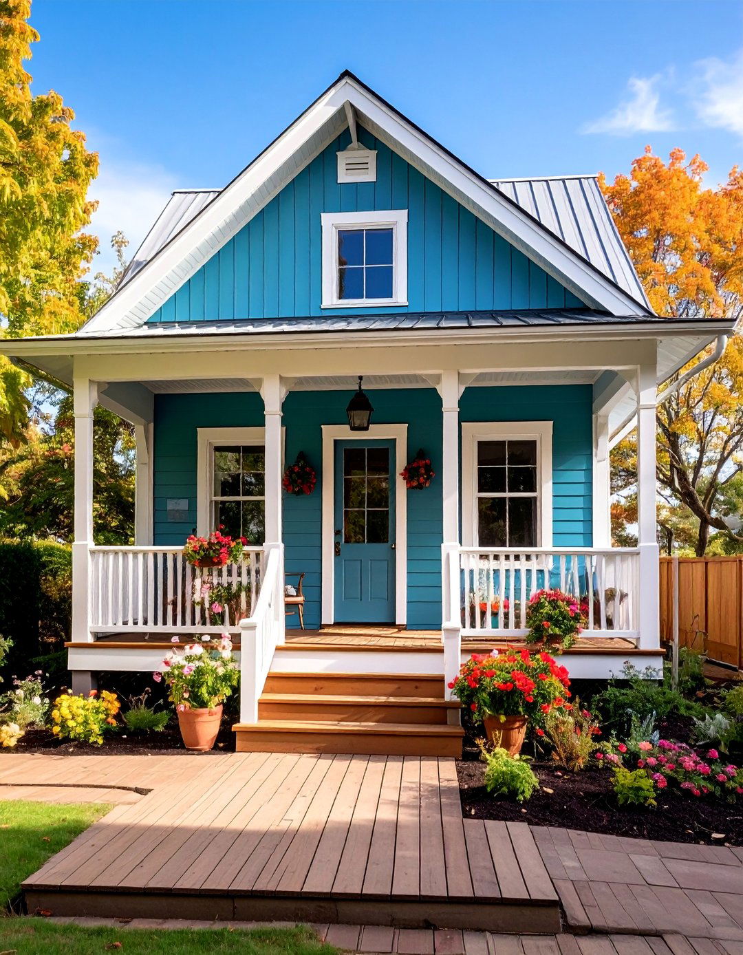 Multi Level Shed Roof Porch with Varied Heights - 25 Shed Roof Porch Design Ideas
