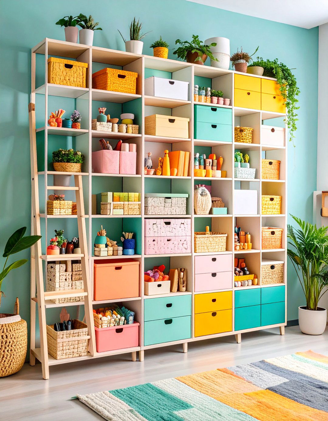 Multi Level Storage Tower - 25 Small Craft Room Ideas