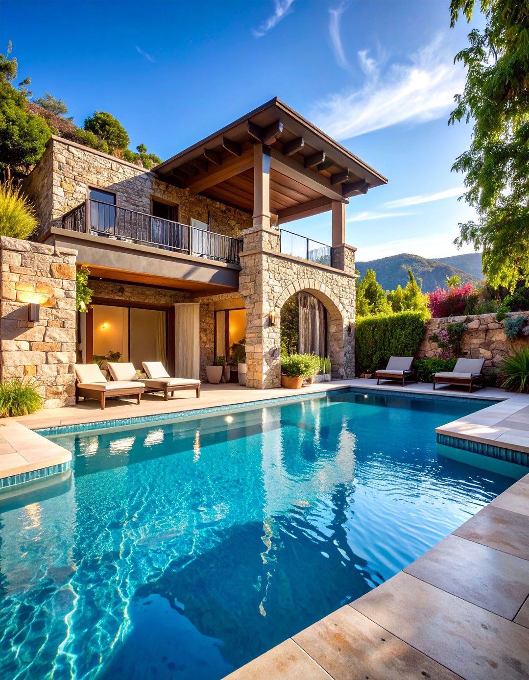 Multi Level Terrace Semi Inground Pool - 25 Semi Inground Pool Ideas