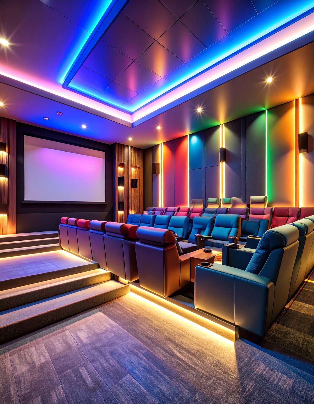 Multi Level Theater Seating Design - 25 Small Media Room Ideas