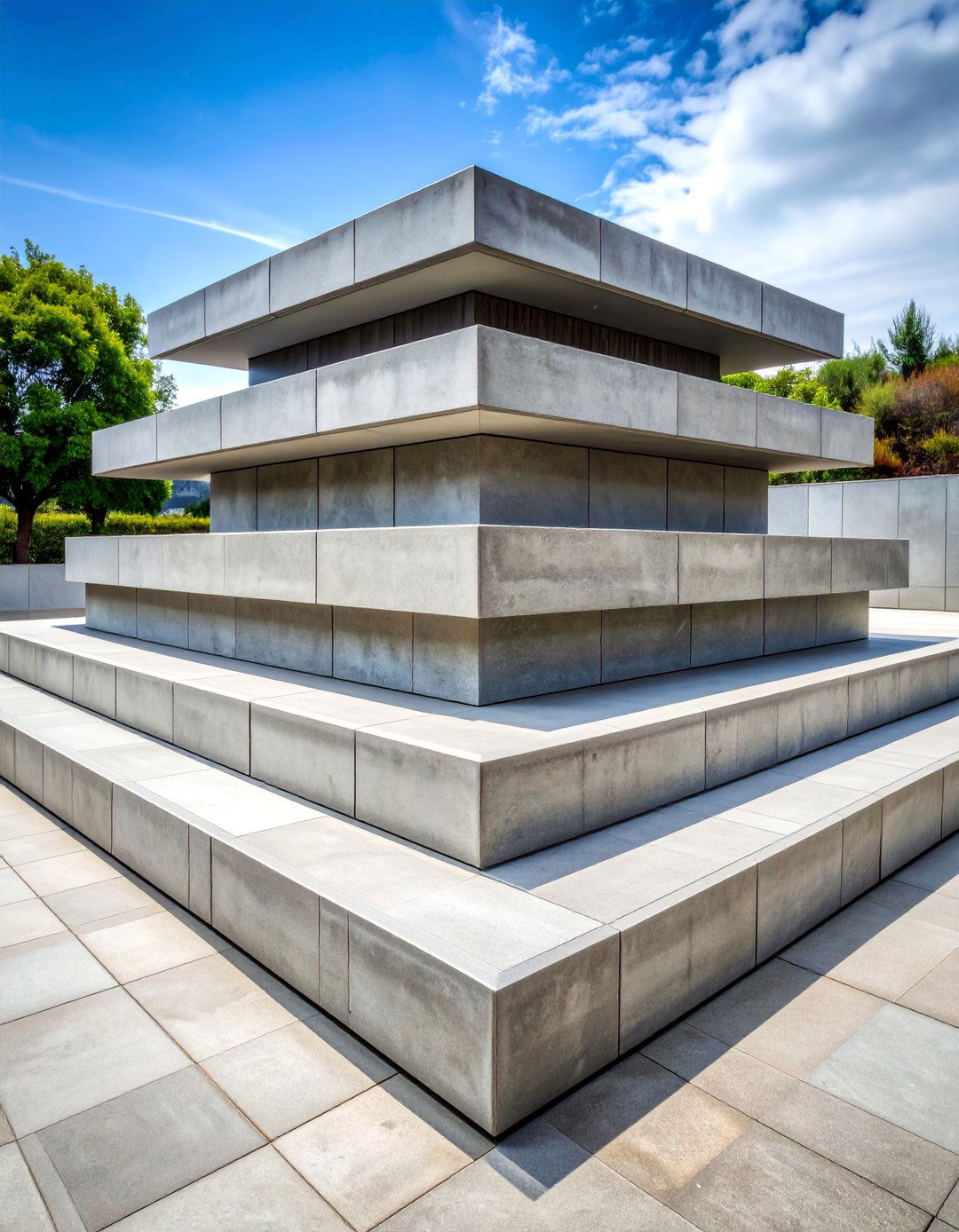 Multi Level Tiered Concrete Paver Platform Walkway - 25 Concrete Paver Walkway Ideas