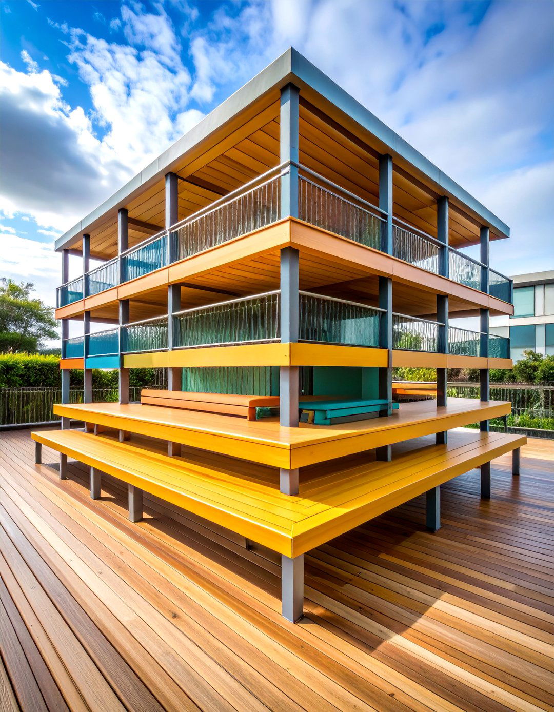 Multi Level Tiered Seating - 25 Built-in Deck Bench Ideas and Designs