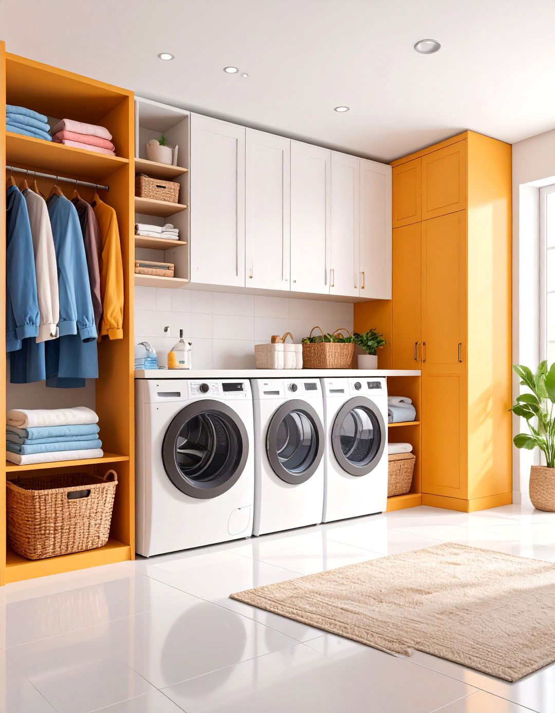 Multi Purpose Laundry Closet with Mudroom Features - 25 Laundry Closet Ideas
