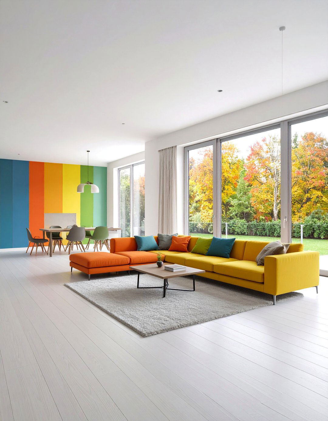 Multi Room Asymmetrical Flow Design - 25 Asymmetrical Balance Interior Design Ideas