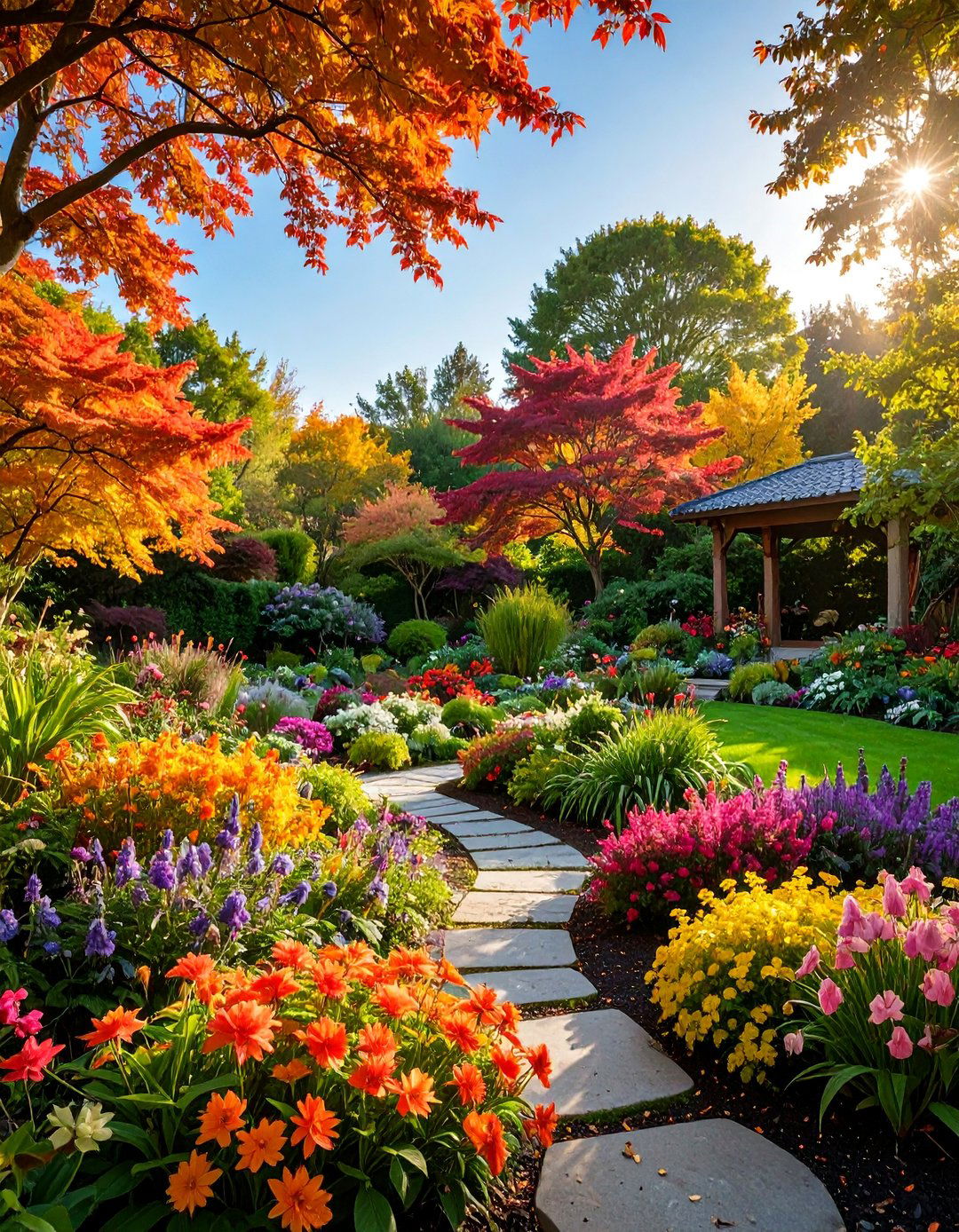 Multi Seasonal Interest Garden with Four Season Plants - 25 Modern Small Garden Ideas