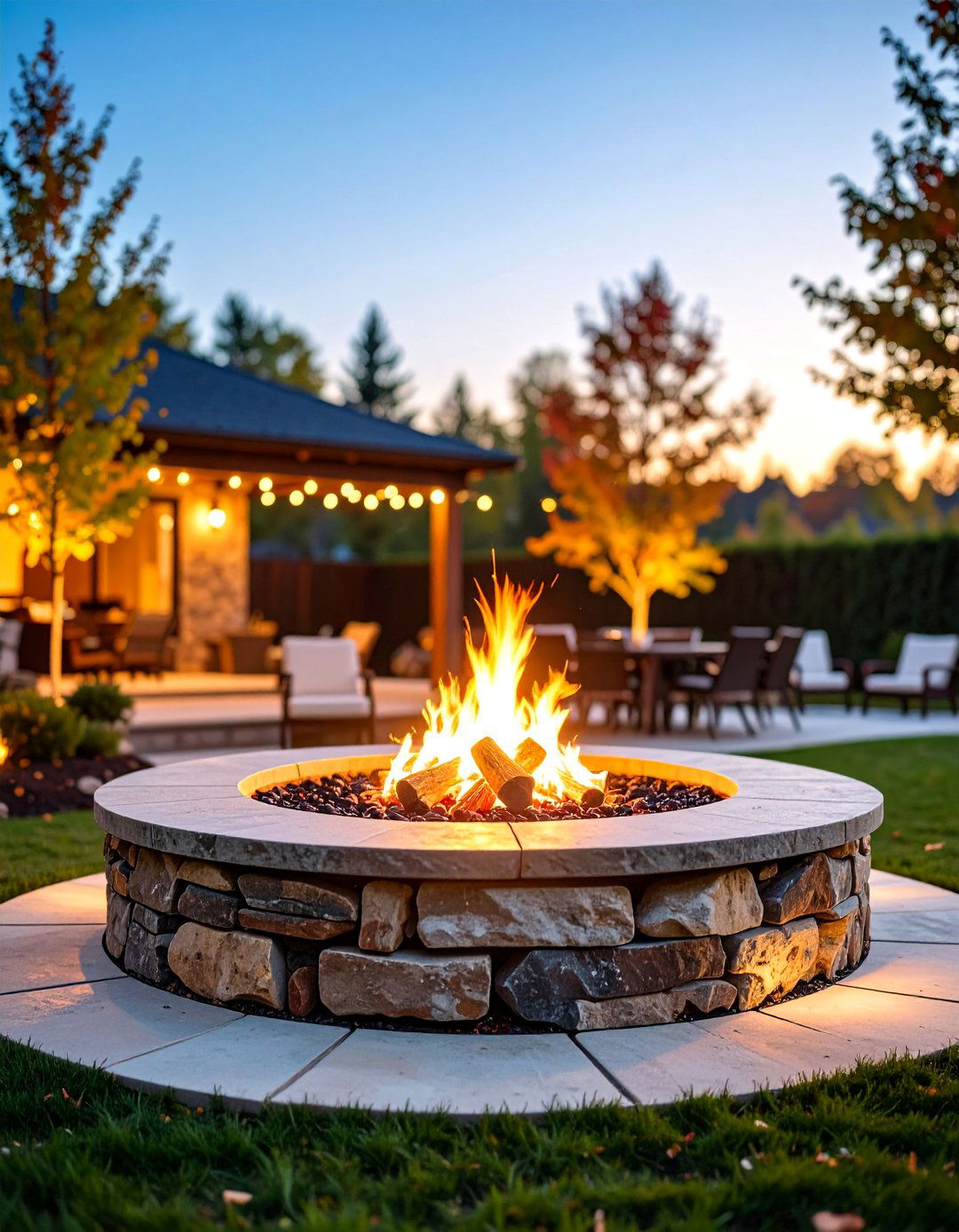 Multi Tiered Rock Fire Pit - 25 Rock Fire Pit Ideas