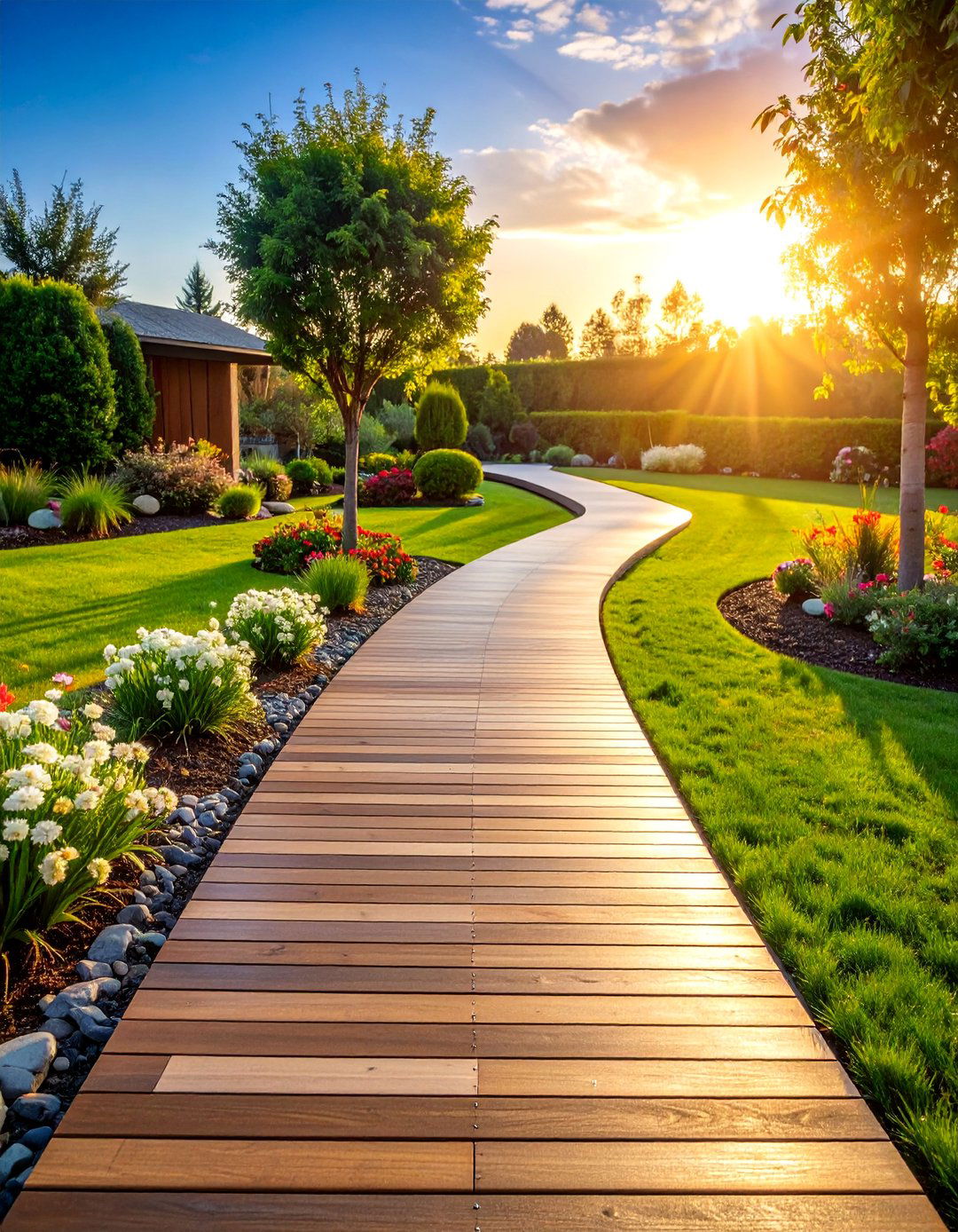 Multi Width Composite Plank Walkway - 25 Composite Walkway Ideas