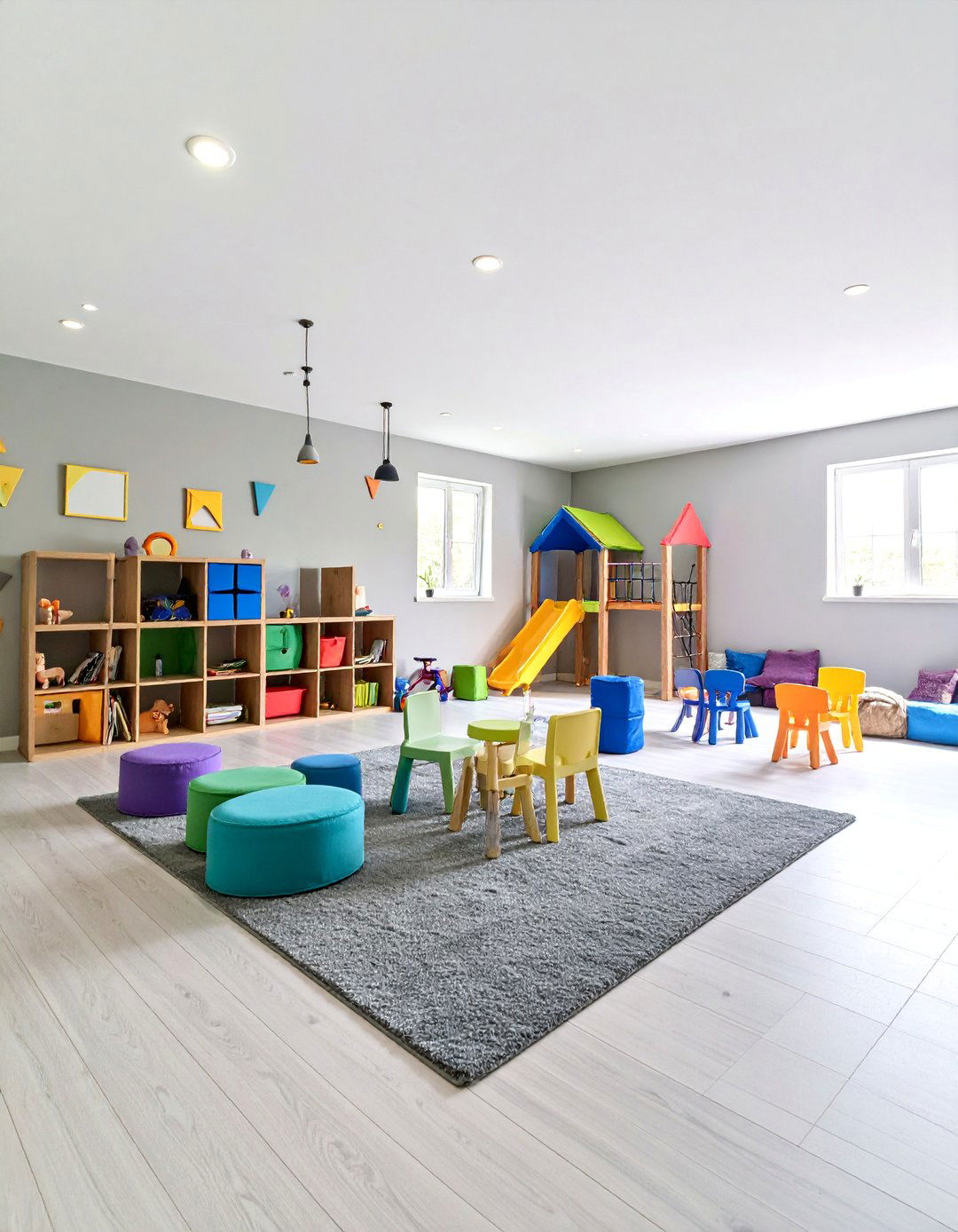 Multi Zone Flexible Adventure Playground - 25 Basement Playroom Ideas