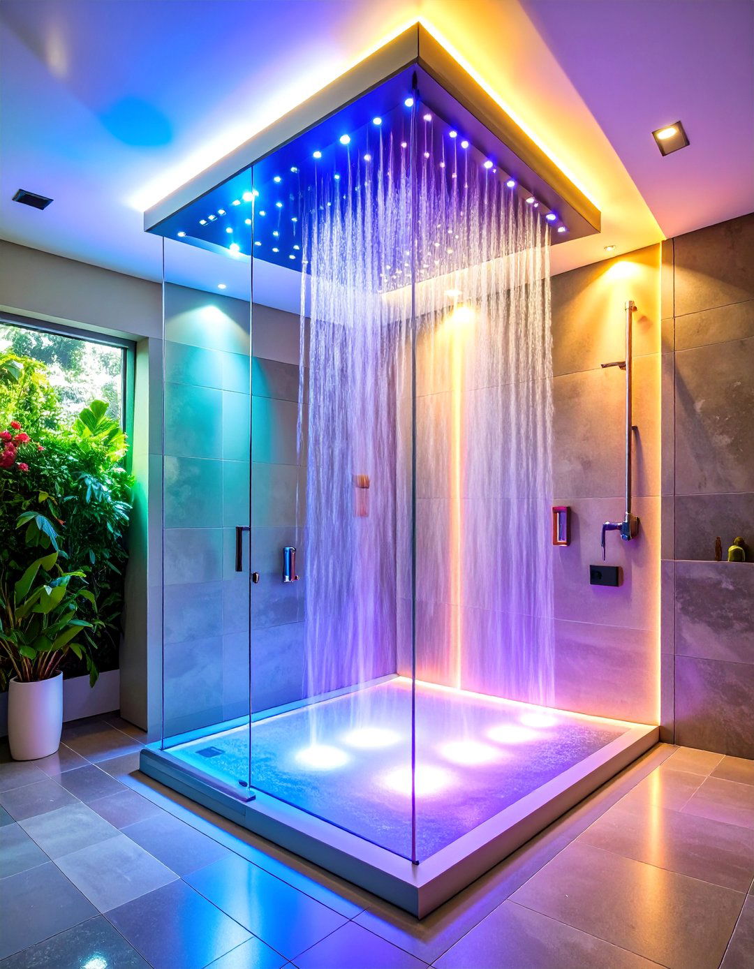Multi Zone Layered Lighting Design - 25 Shower Lighting Ideas