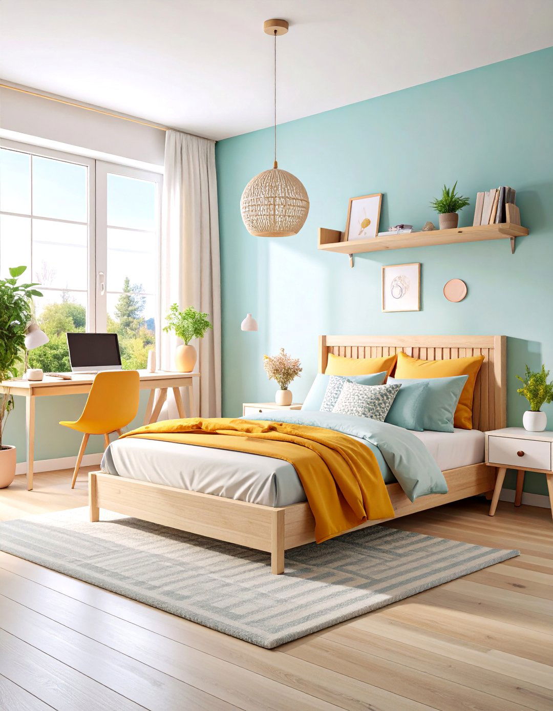 Multifunctional Guest Bedroom with Home Office Integration - 25 Guest Bedroom Ideas
