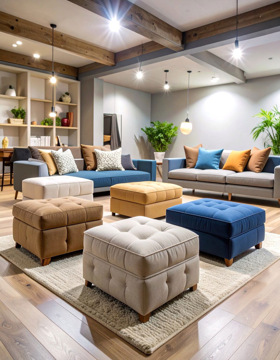Multipurpose Storage Ottoman Collection - 25 Basement Furniture Ideas