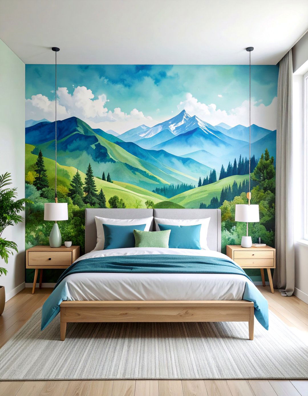 Mural or Hand Painted Wall Art - 25 Bedroom Wall Decor Ideas