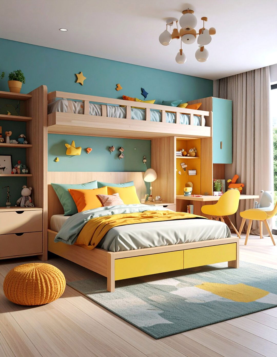 Murphy Bed Desk with Toy Storage - 25 Toy Storage Ideas