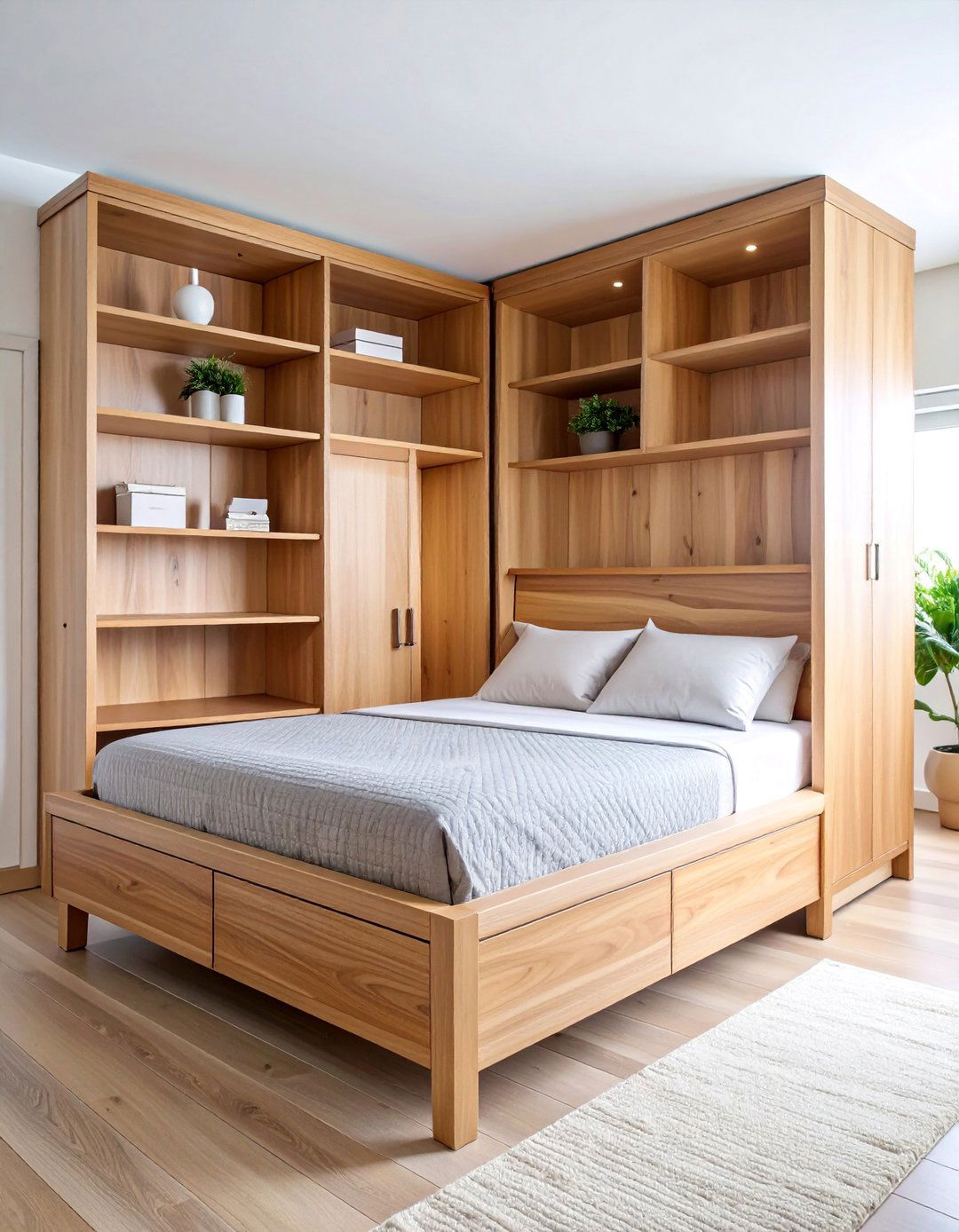 Murphy Bed Guest Room with Built In Storage - 25 small guest room ideas