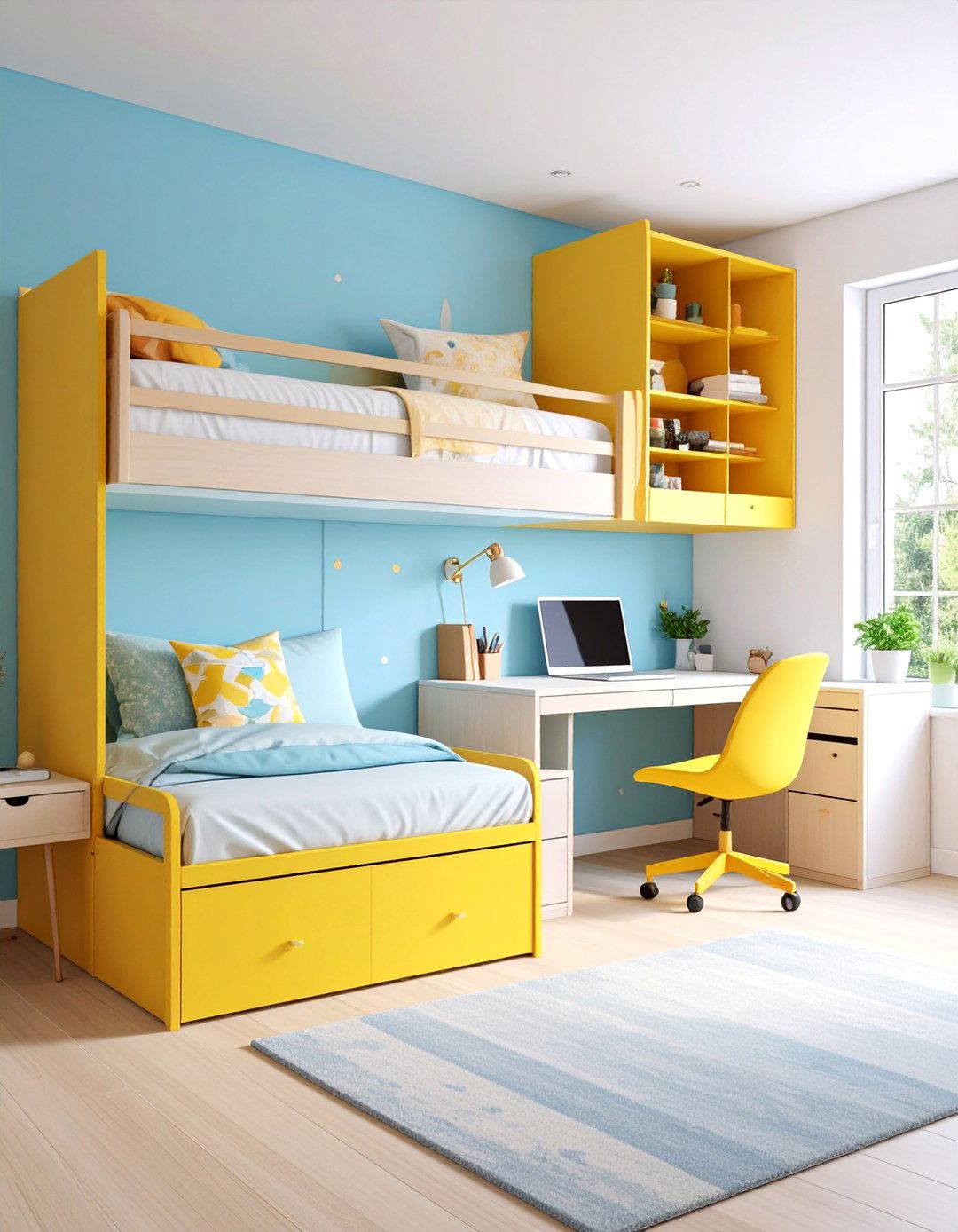 Murphy Bed Home Office Combo with Built In Storage - 25 Small Guest Bedroom Ideas