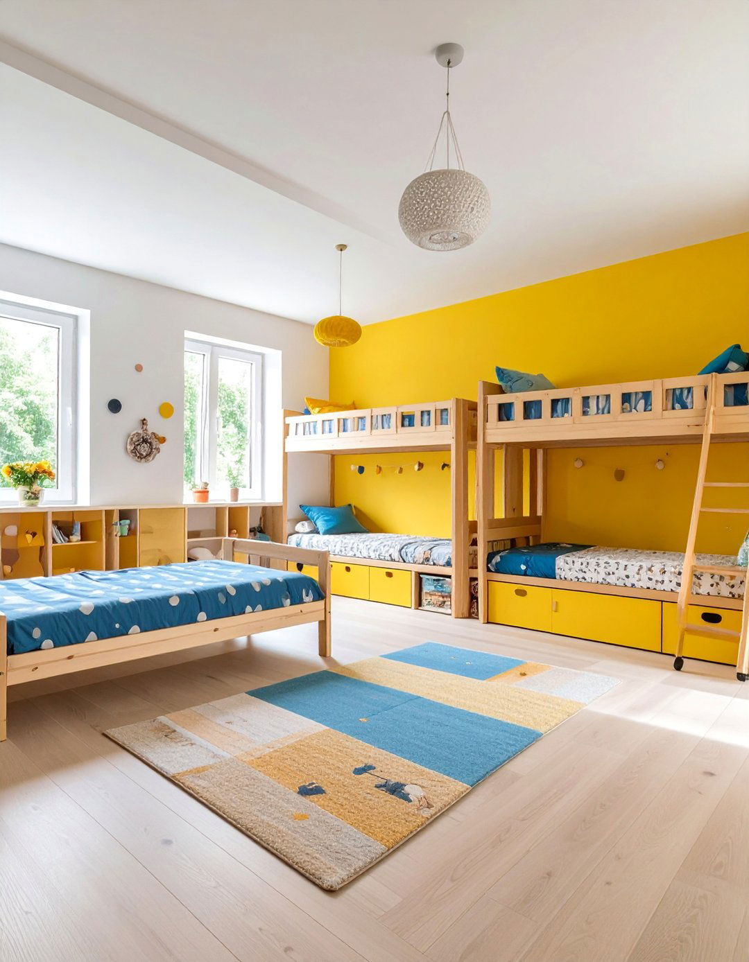 Murphy Bed Solution for Multi Purpose Space - 25 Boy and Girl Shared Small Room Ideas