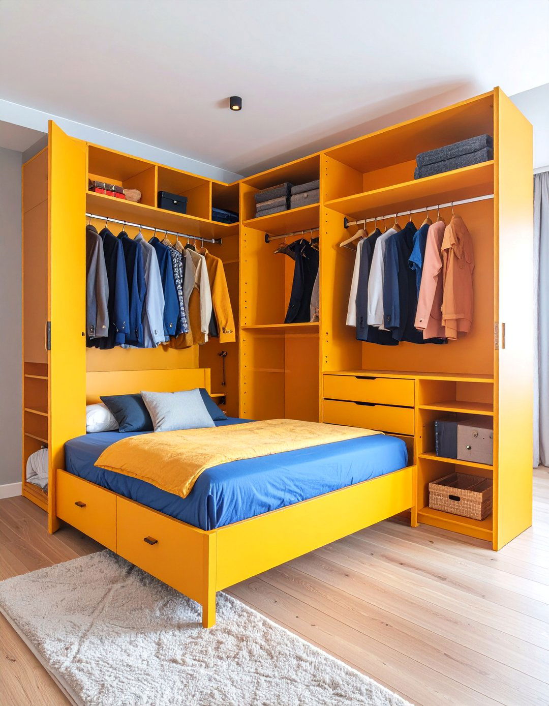 Murphy Bed with Closet Storage System - 25 Murphy Bed Ideas