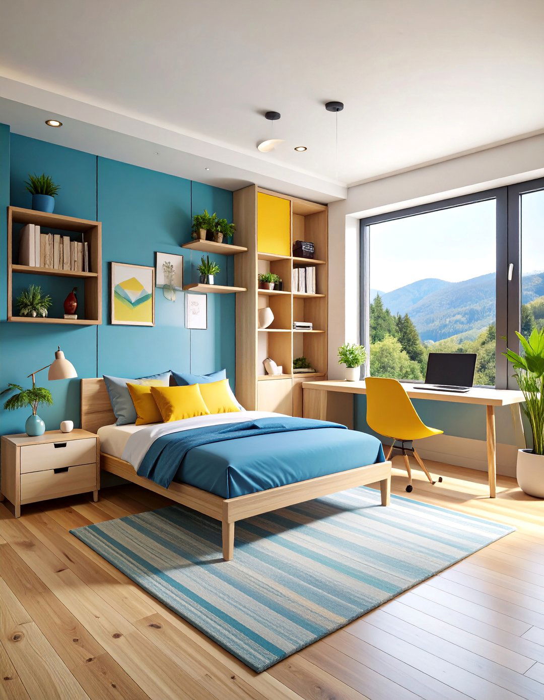 Murphy Bed with Integrated Storage Compartments - 25 Tiny House Storage Ideas