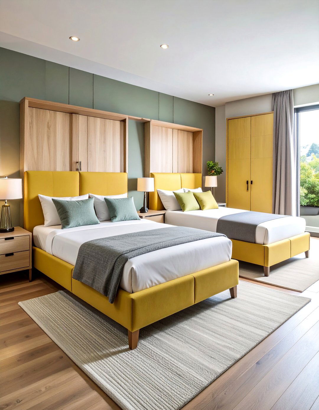 Murphy Cabinet Beds with Disguised Storage - 25 2 Beds in One Small Room Ideas
