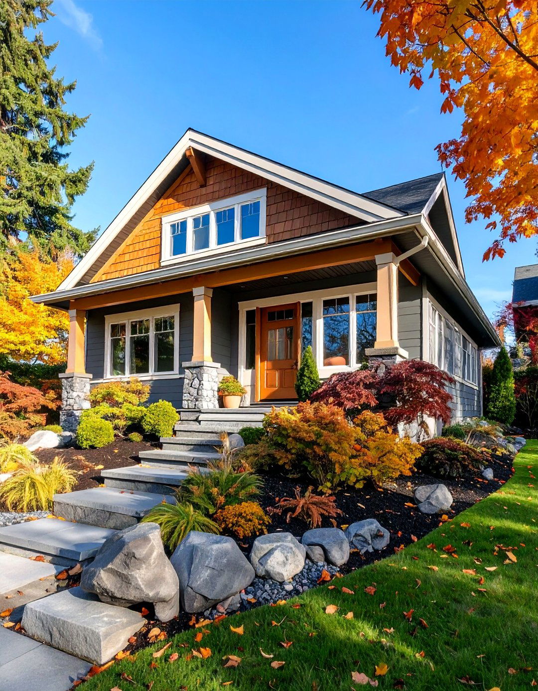 Mushroom Gray with Cream Trim - 25 Exterior Color Palettes for Small Homes