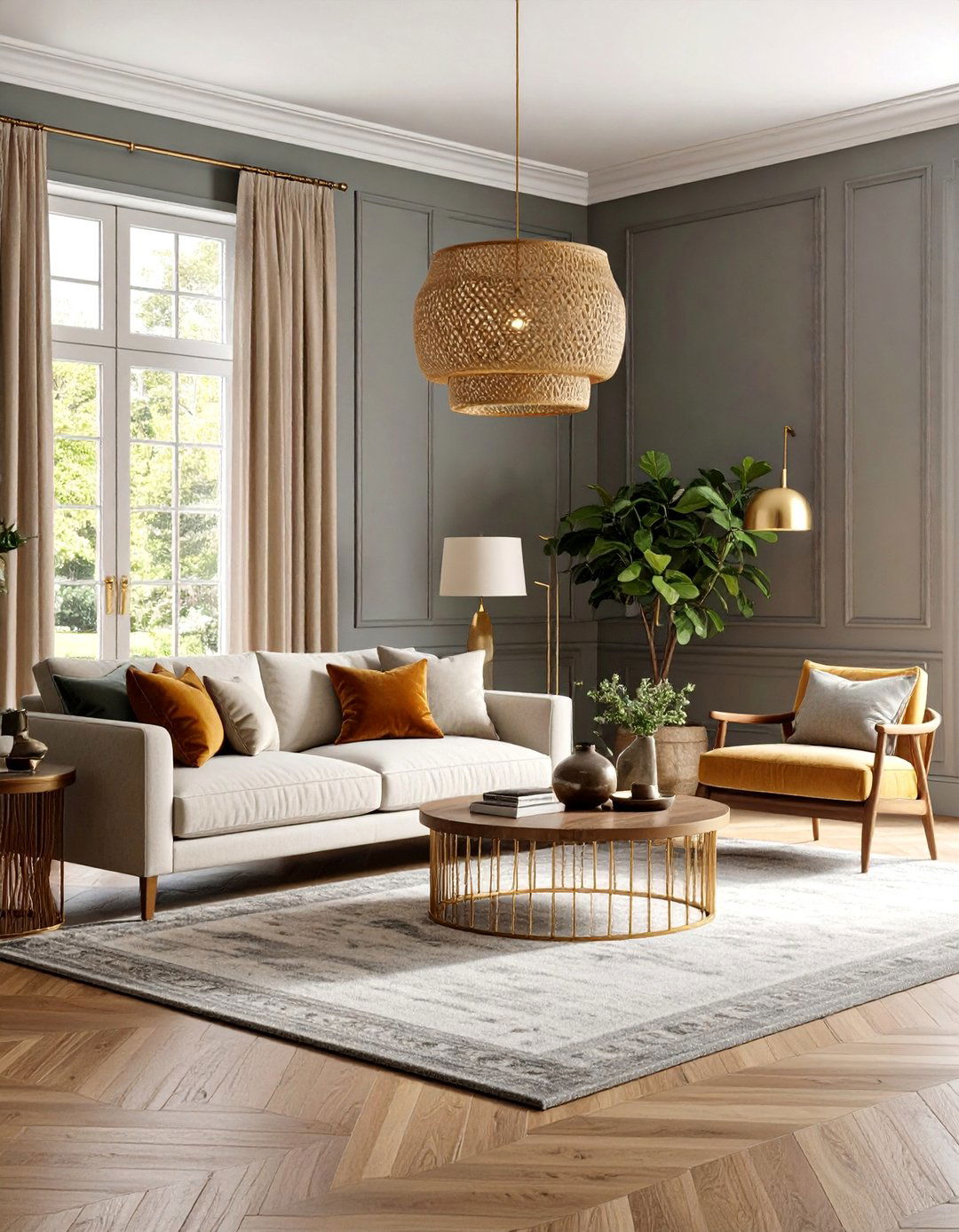 Mushroom Gray with Warm Undertones - 25 Living Room Paint Colors