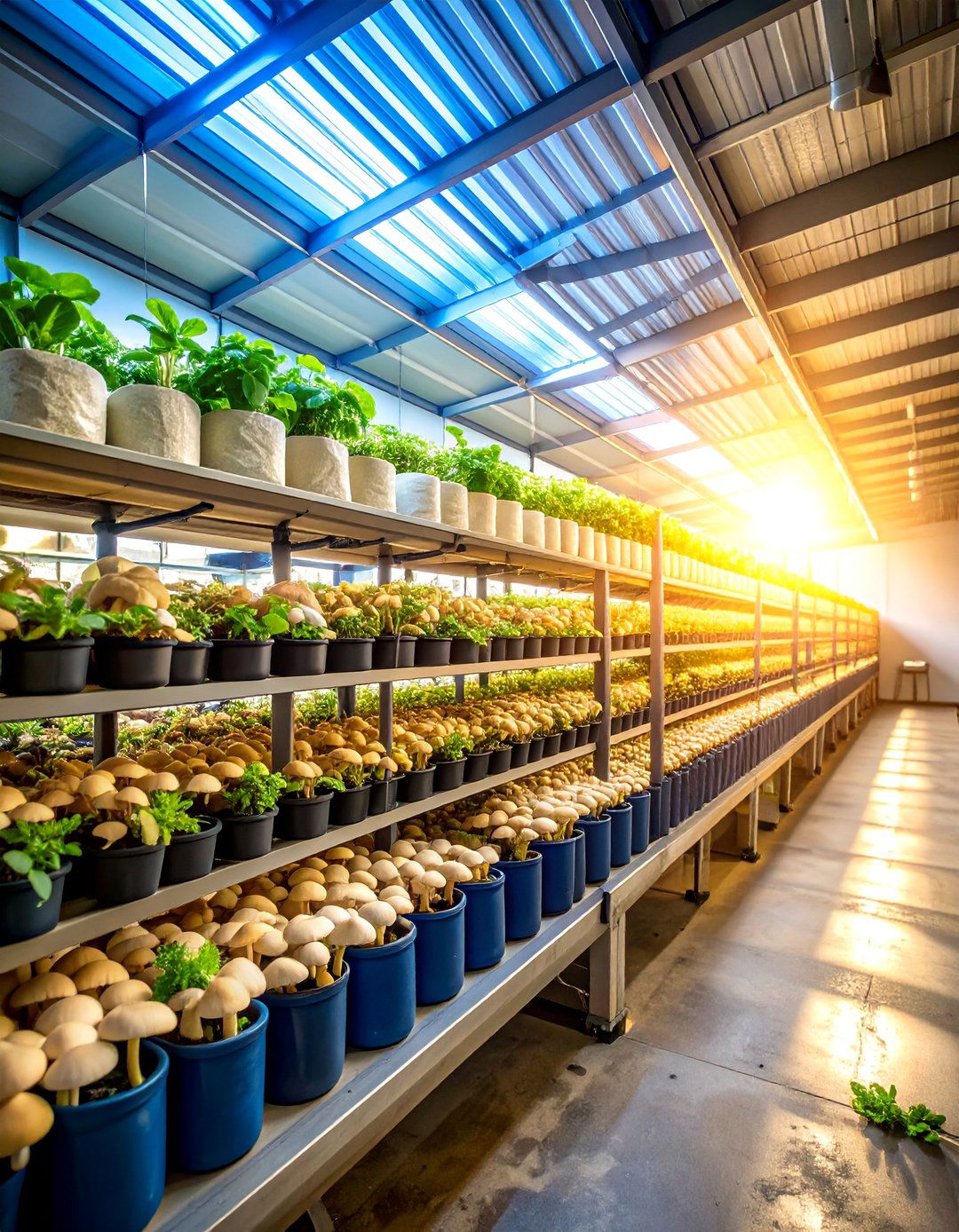Mushroom Growing Station with Log Cultivation System - 25 Urban Garden Ideas