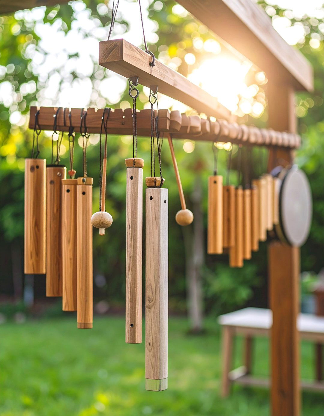 Music Garden Sound Exploration with Natural Instruments - 25 Backyard Ideas for Kids