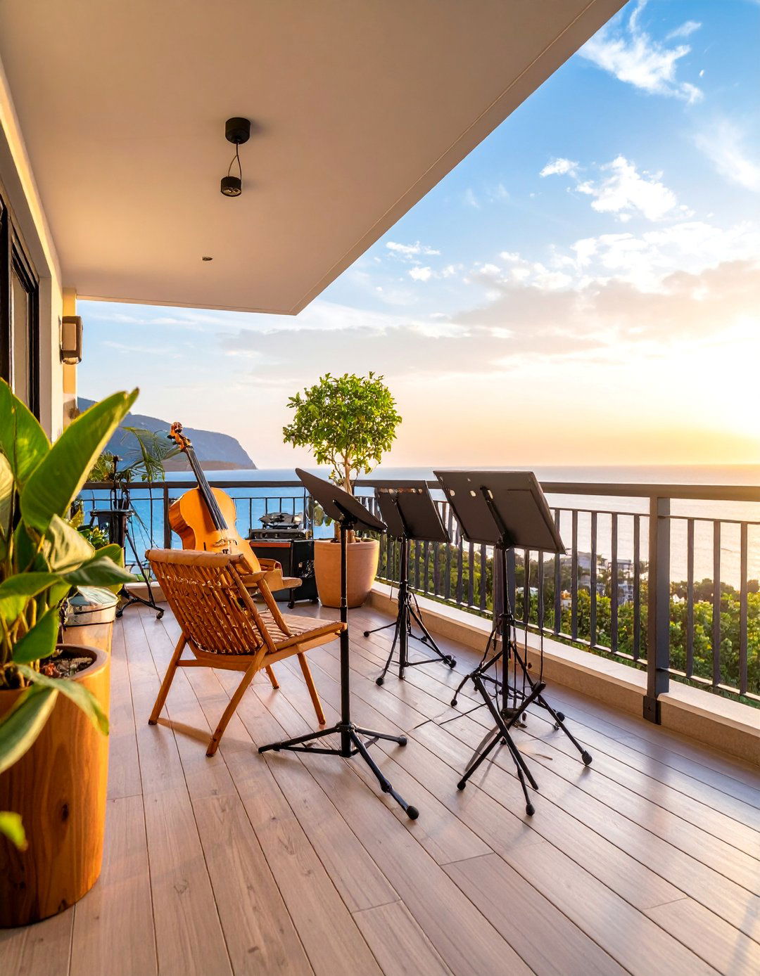 Music Performance Balcony with Acoustic Considerations - 25 Large Balcony Ideas