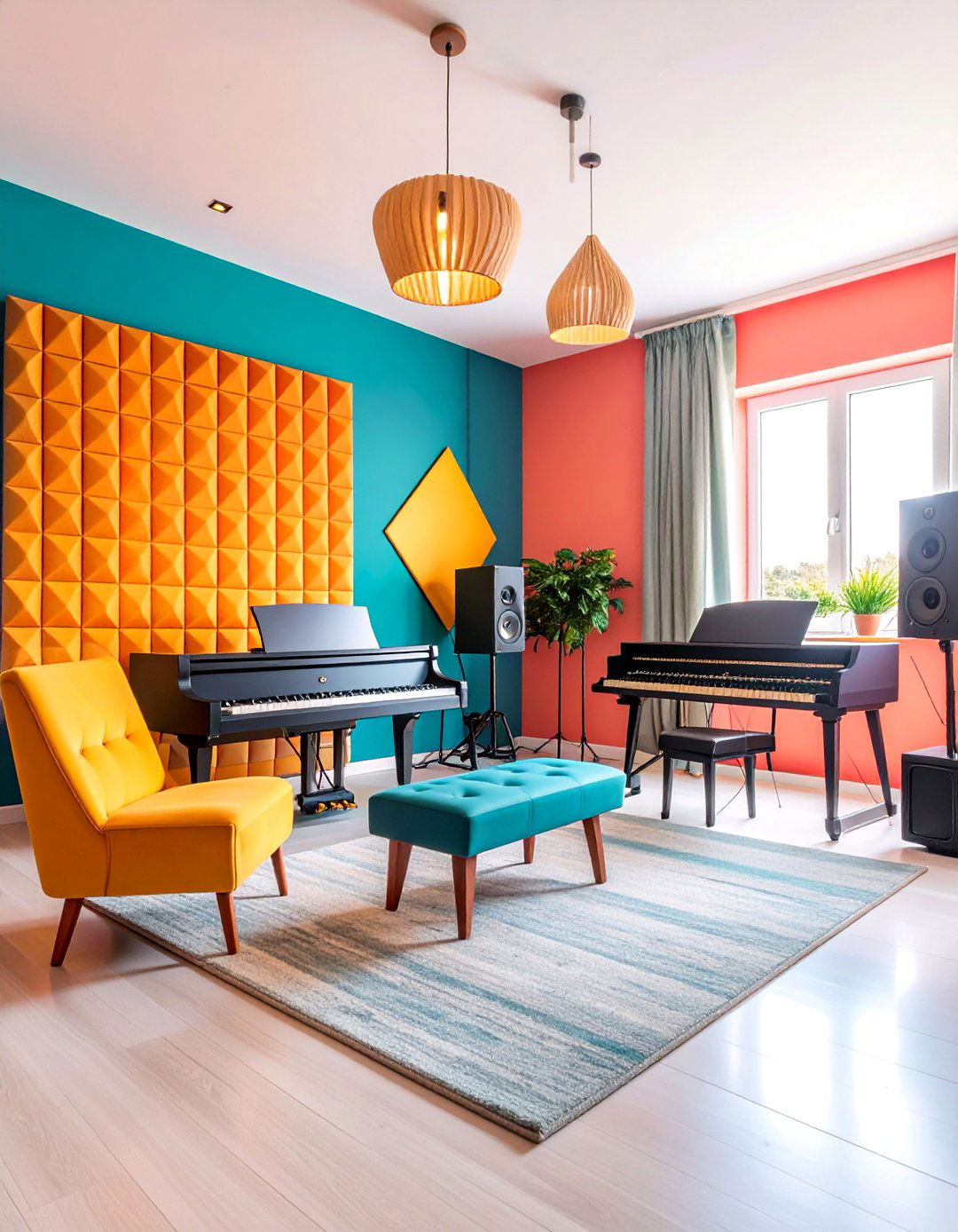 Music Room with Acoustic Treatment and Instrument Storage - 25 Spare Room Ideas