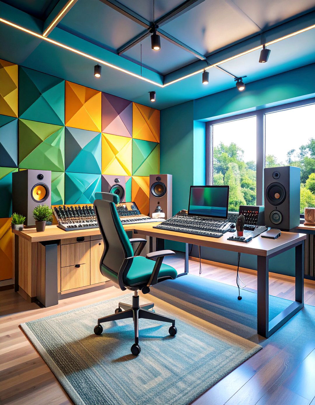 Music Studio Creative Office - 25 Man Cave Office Ideas
