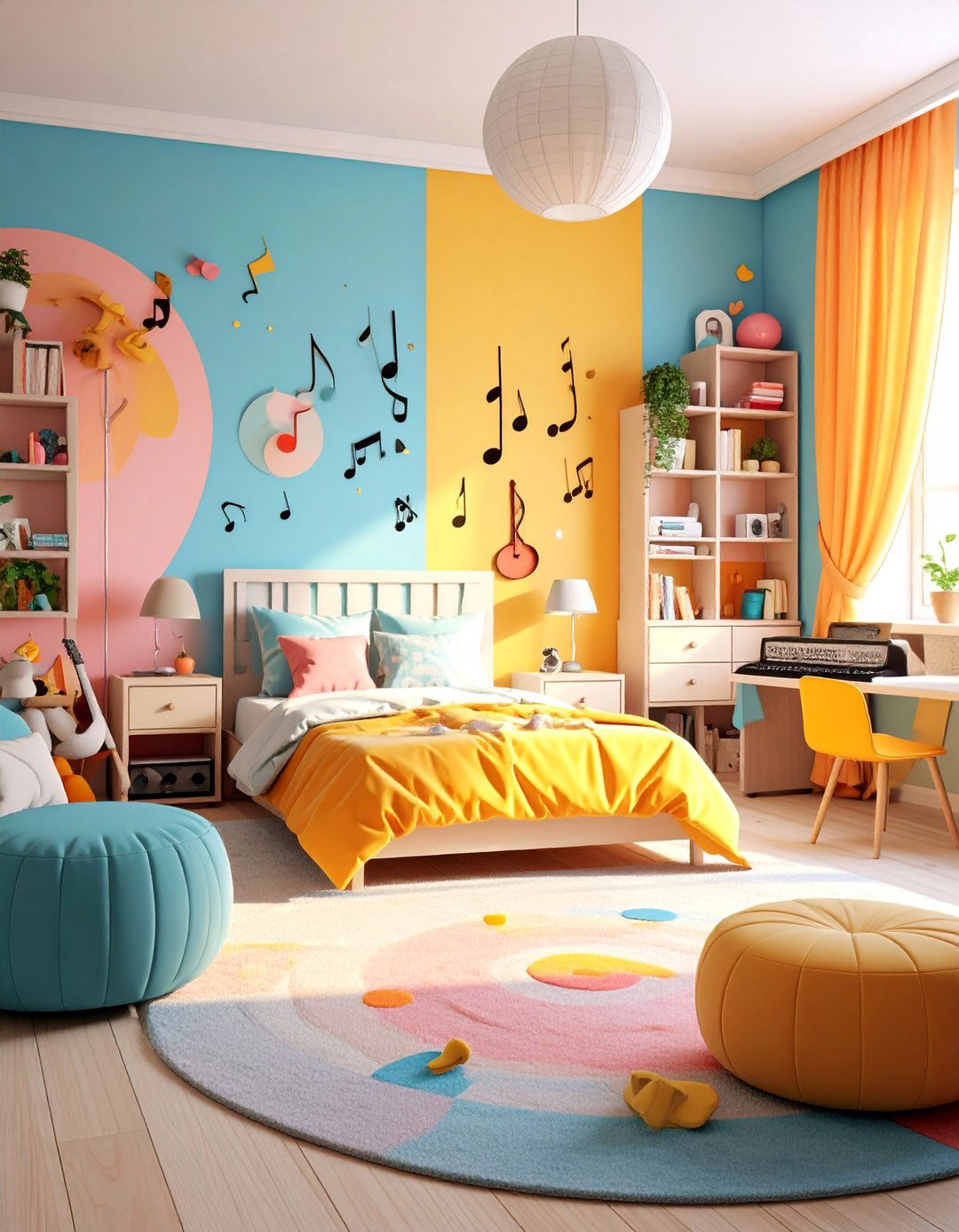 Music Studio with Instrumental Learning Focus - 25 Toddler Room Ideas