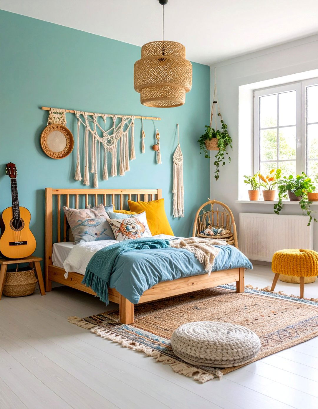 Musical Bohemian Toddler Room - 25 Boho Toddler Room Ideas
